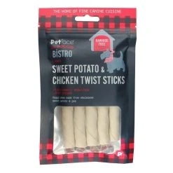 Petface Doggie Bistro Sweet Potato Chicken Twist Sticks 5 Pack 5 Petface Doggie Bistro Sweet Potato Chicken Twist Sticks 5 Pack -Sevylor Shop go 479033 z